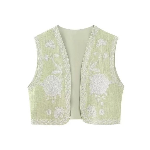 Gilet Femme à Fleurs V149