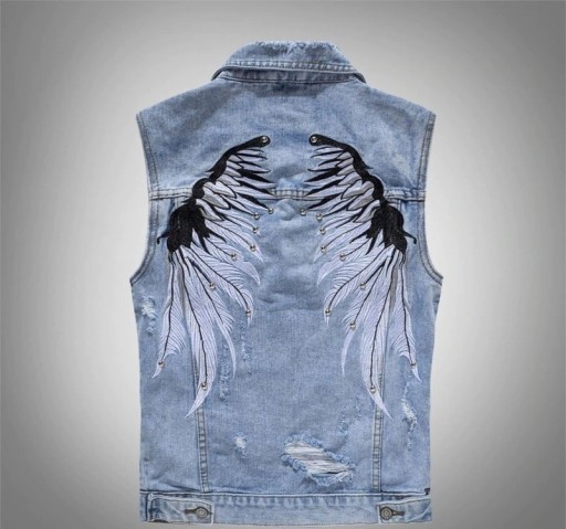 Gilet in denim da uomo A3011