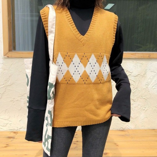 Gilet lavorato a maglia da donna