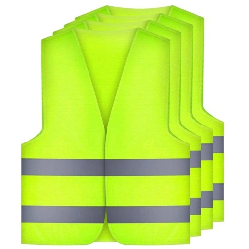 Gilet riflettente di avviso 4 pz