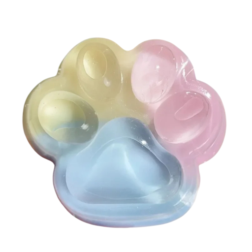Giocattolo antistress a forma di zampa morbida in gel colorato strumento rilassante da tenere in mano per schiacciare liberare lo stress e esercitare le dita