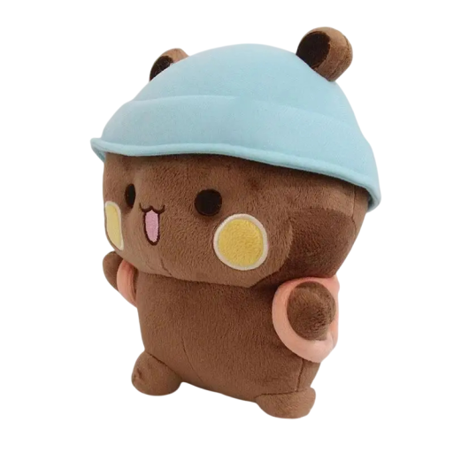 Giocattolo di peluche orsetto marrone con cappello 20 cm