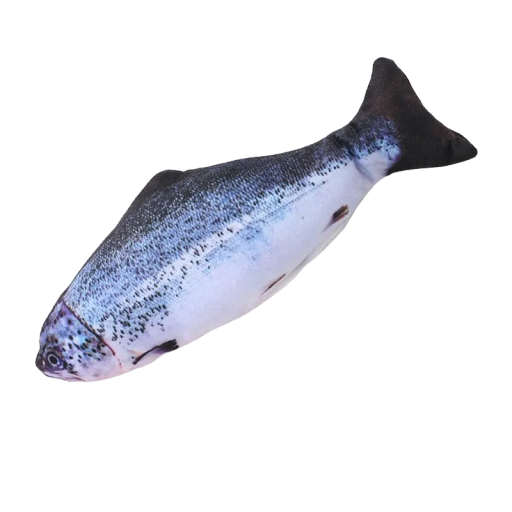 Giocattolo interattivo a forma di salmone per cani e gatti