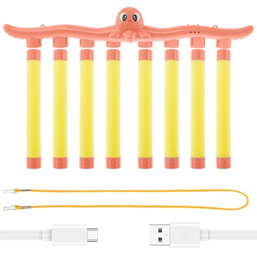 Gioco interattivo con bastoncini cadenti 8 pezzi Giocattolo ricaricabile in plastica Sviluppa prontezza e coordinazione Gioco di reazione rapida per bambini