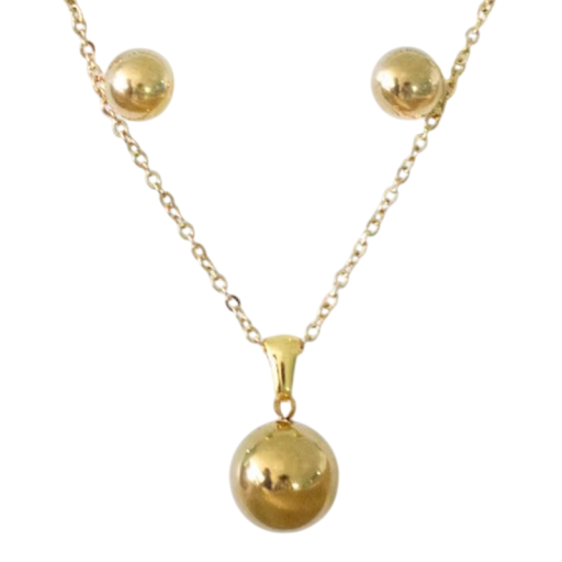 Gioielli Semplici Collana e Orecchini Acciaio Inossidabile Set Donna Design Minimalista Festa Uso Quotidiano