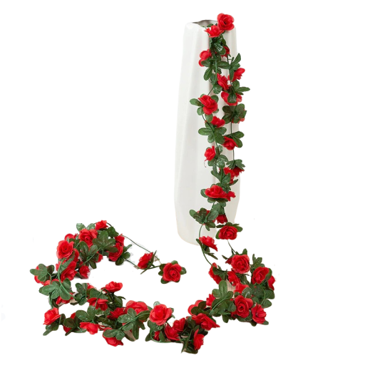 Girlanda s umělými růžemi 2,5 m