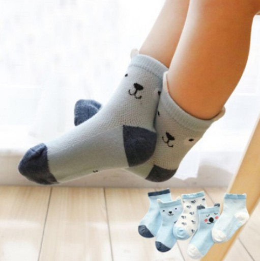Girls' Animal Socks - 5 Pairs