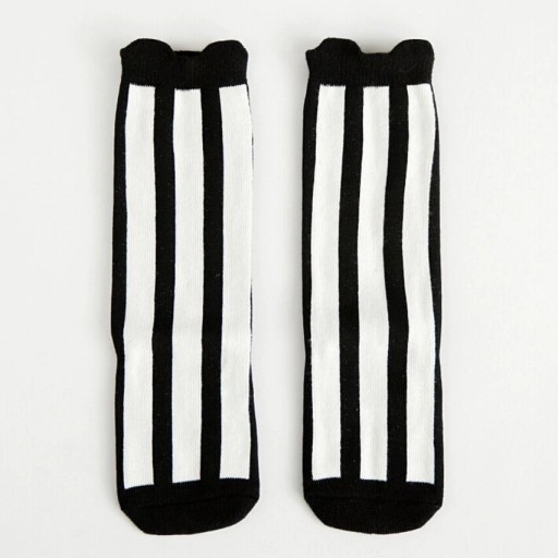 Girls' Black and White Socks