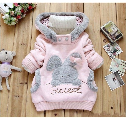 Girls' Cotton Hoodie Rabbit J1259