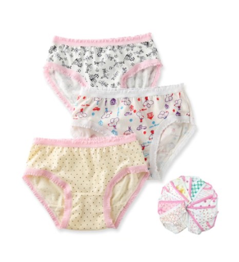 Girls' Cotton Panties - 12 Pieces