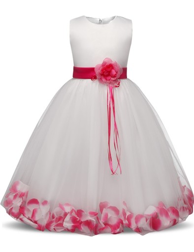 Girls' Dress with Roses J2897