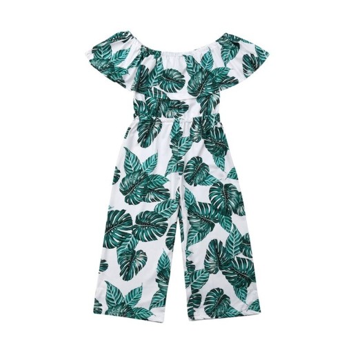 Girls' Jumpsuit with Leaves L1272