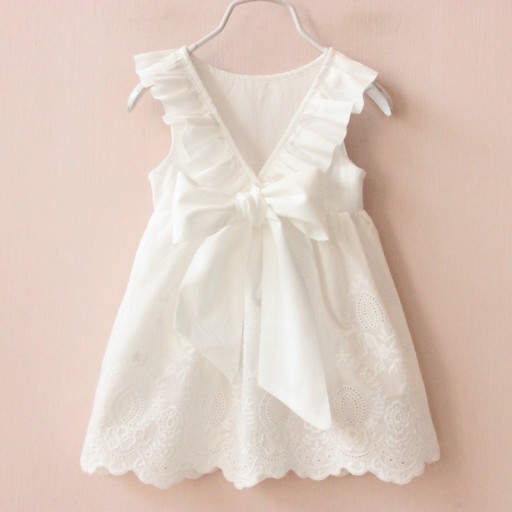 Girls' Summer Dress Thin - White