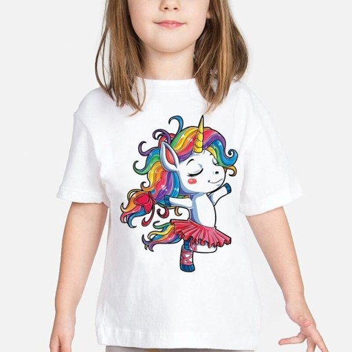 Girls' T-shirt with Unicorn B1499