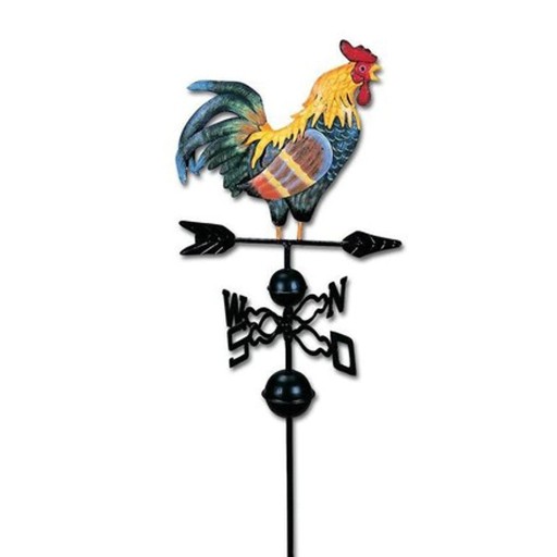 Girouette de jardin coq