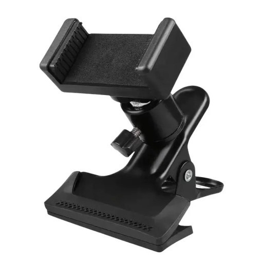 Gitaarkop mobiele telefoonhouder Clipbevestiging voor video-opname en akkoordlezen Universele zwarte smartphonestandaard