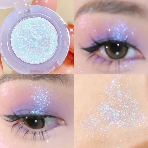 Glanzend oogschaduwpalet in één kleur Parelmoerachtige, langdurige oogschaduw Glitter waterproof oogschaduw