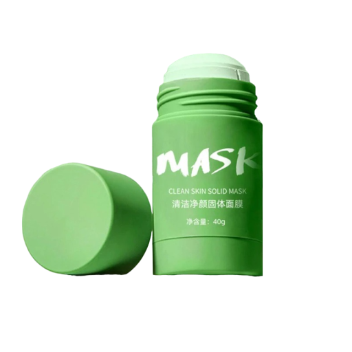 Głęboko oczyszczająca maska ​​w sztyfcie z zielonej herbaty solidna zielona herbata maska ​​na twarz zaskórniki oczyszczająca pory maseczka w sztyfcie 40g V268