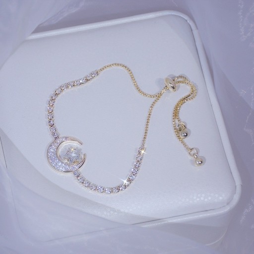 Glinsterende maanarmband voor dames