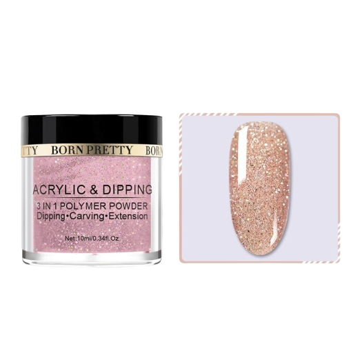 Glitter akryl nagelpulver 10 ml