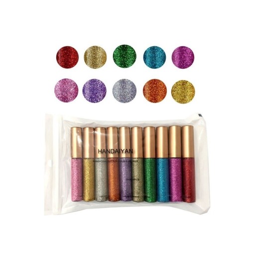 Glitter eyeliner blyant 10 stk.