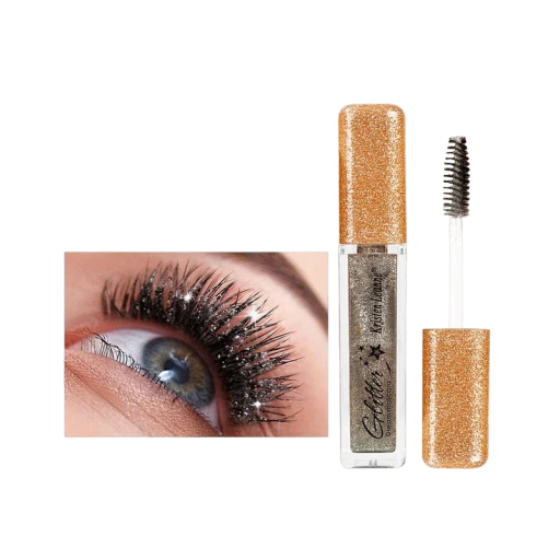 Glitter snel drogende mascara Langdurig waterdichte mascara met glitter Glanzende diamantmascara voor dikke wimpers