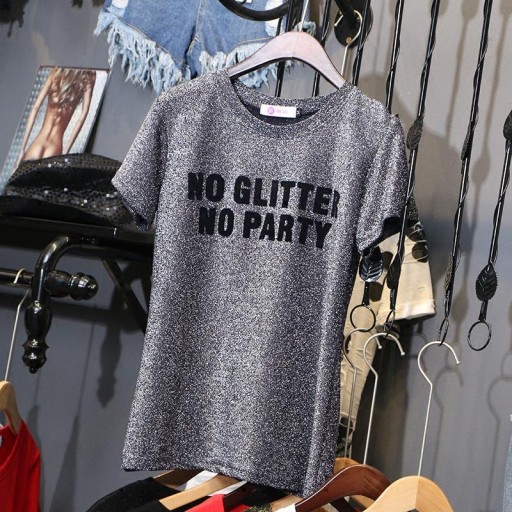Glitter t-shirt för kvinnor A1188
