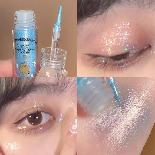 Glitzer-Eyeliner, glitzernder flüssiger Lidschatten, hochwertiges Augen-Make-up, wasserfest