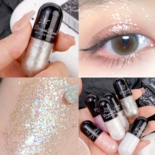 Glitzer-Eyeliner, glitzernder flüssiger Lidschatten, hochwertiges Augen-Make-up, wasserfest, V247