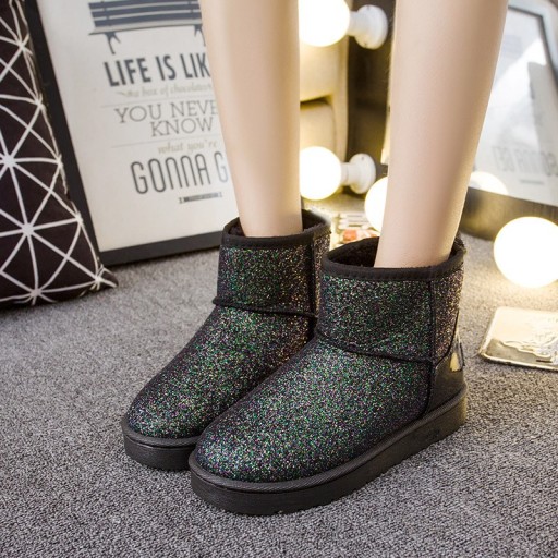 Glitzernde Winterstiefel für Damen J2428