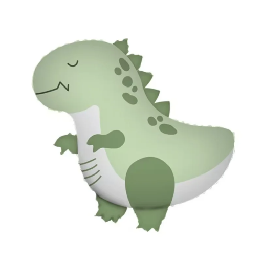 Globo de foil 55 x 54 cm en forma de dinosaurio verde Decoración inflable para fiesta de cumpleaños Fiesta infantil Decoración de habitación