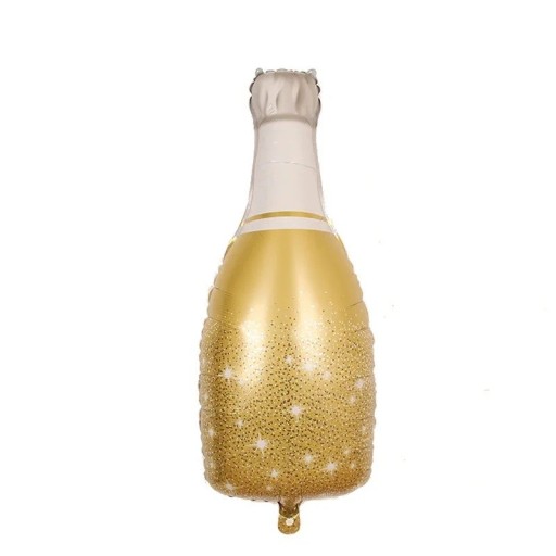 Globo de foil botella 99 × 44 cm globo decorativo dorado en forma de botella con un motivo estrellado brillante para celebraciones, fiestas y decoraciones festivas