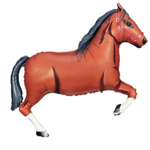 Globo de foil en forma de caballo 103 × 75 cm Globo decorativo de fiesta de foil con motivo de caballo para celebraciones infantiles