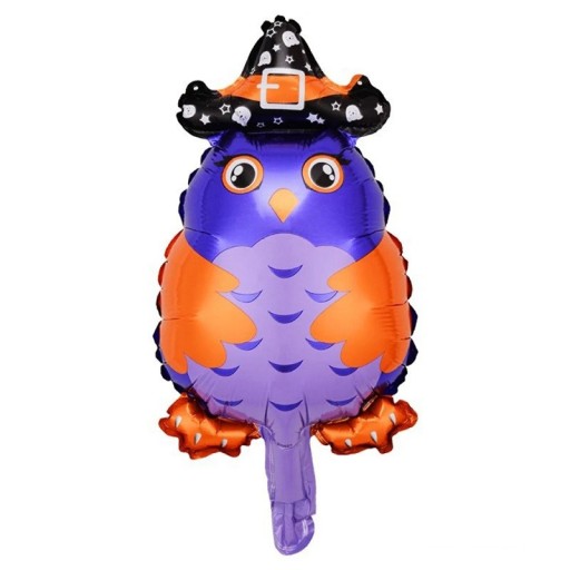 Globos de aluminio de Halloween, lindo globo de búho, decoraciones inflables para fiesta de Halloween, globo de feliz Halloween para niños, 44 x 23 cm, 5 piezas