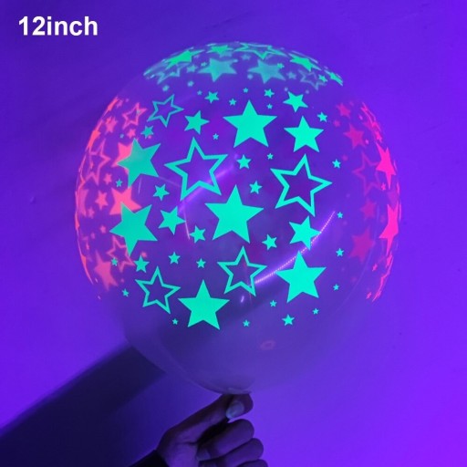 Globos de neón con estrella 30 uds.