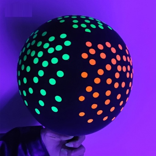 Globos de neón con lunares 30 uds.