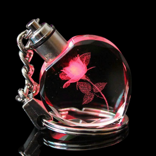 Glow-in-the-Dark Sleutelhanger Hars Sleutelhanger met Bloemenpatroon Decoratief Accessoire voor Sleutels Rugzak Handtas