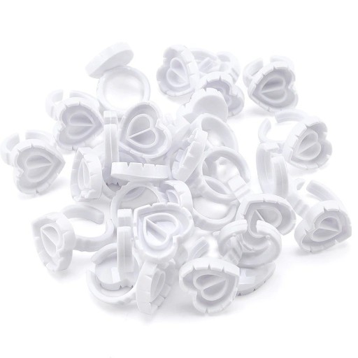 Glue and Lash Heart Rings 100 pcs