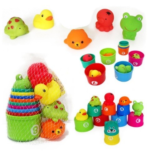 Gobelets empilables avec des animaux à arroser - 14 pièces