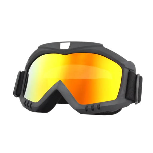 Gogle motocrossowe 19 x 10 cm Wiatroszczelne Pyłoszczelne Żółte Szkło Oprawka TPU Okulary ochronne do motocykla MTB Narty Snowboard Sport