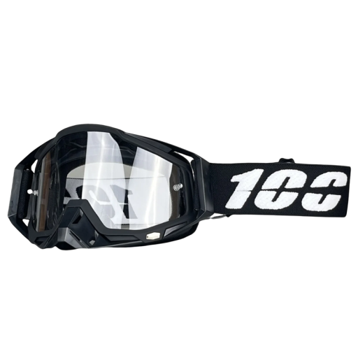 Gogle motocrossowe z filtrem UV Przezroczyste szkło ochronne 20 x 11 cm Przeciw kurzowi i wiatrowi Gogle motocyklowe Quad i rower