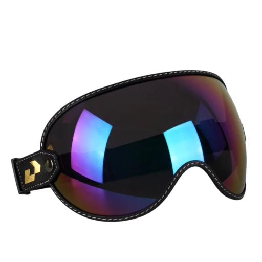 Gogle motocyklowe do kasku otwartego w stylu retro z regulowanym paskiem Gogle motocyklowe