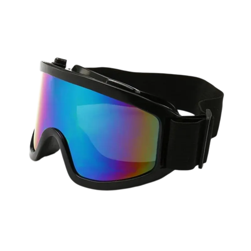 Gogle motocyklowe z kolorowymi szkłami 17 x 7,2 cm Gogle motocyklowe wykonane z PC i ABS Wytrzymałe okulary sportowe chroniące przed wiatrem i kurzem