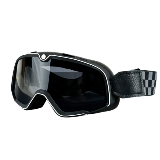 Gogle motocyklowe z przyciemnianymi szkłami 20 x 9 cm Ochrona UV Materiał PC Przeciw wiatrowi i kurzowi Okulary ochronne do motocykli i quadów