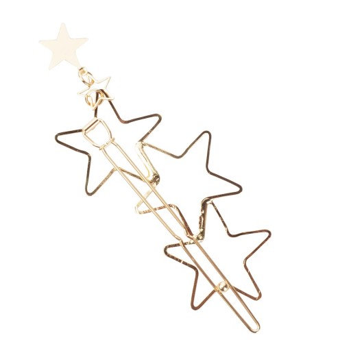 Gold Hair Clip with Stars