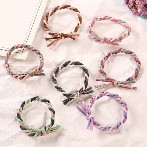 Goma de cabelo trançada 10 pcs