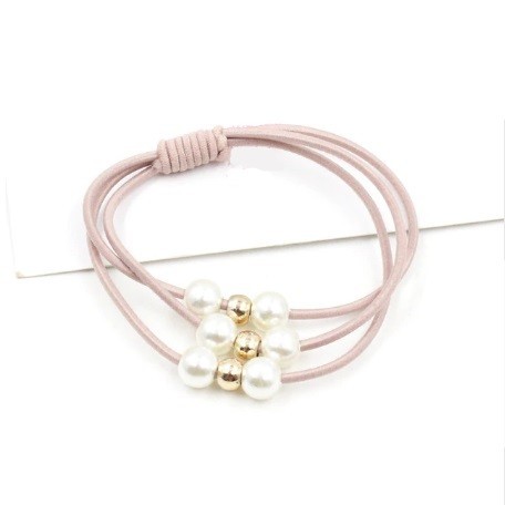 Gomas para el pelo con perlas - 4 uds.