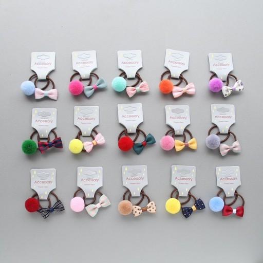 Gomma per capelli con decorazione - 2 pz