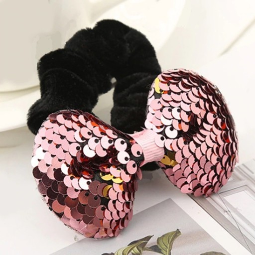 Gomme à cheveux avec des paillettes