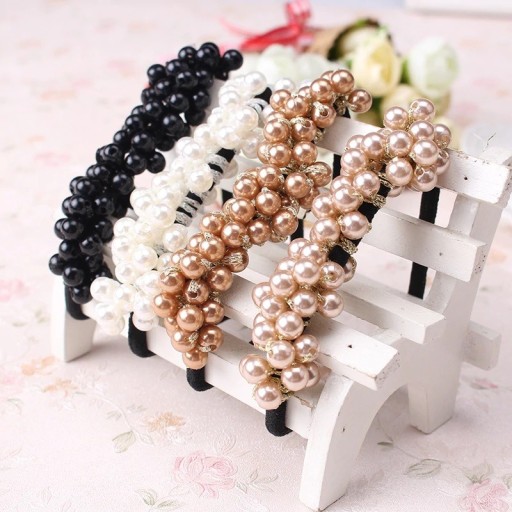Gomme à cheveux avec perles